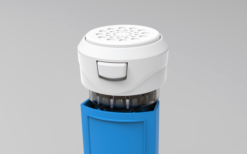Close up detail of inhaler sensor