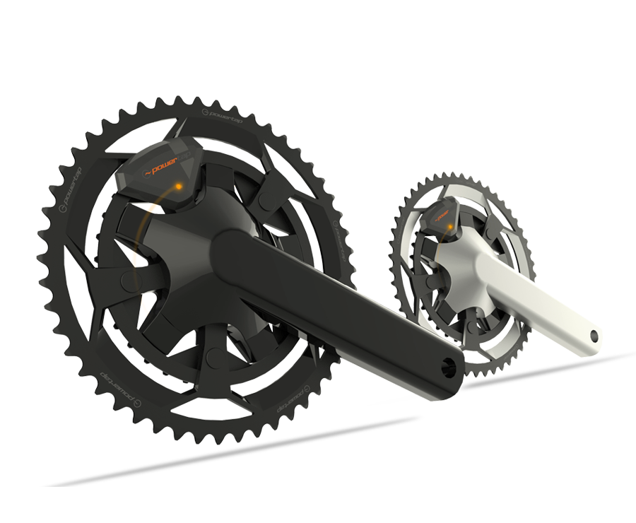 Rendering of two cycling chainrings on a transparent background
